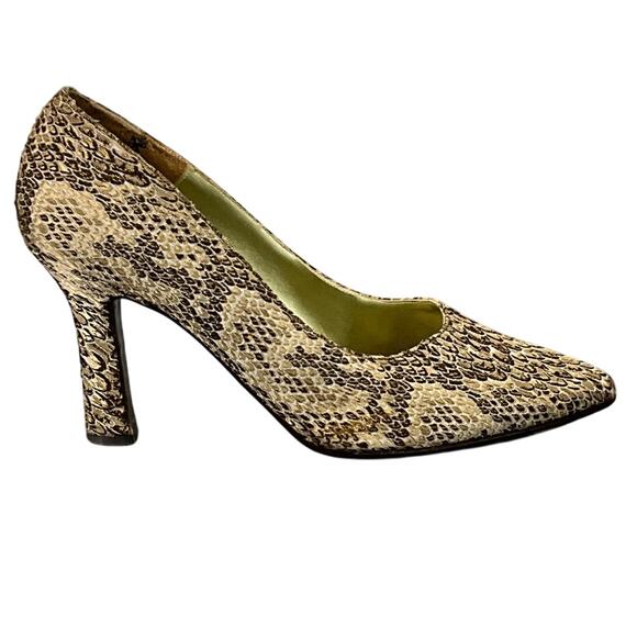 Kenneth Cole Vintage 90s Gorgeous Snake Skin Point Toe High Heel Women 7.5 B - Picture 2 of 11